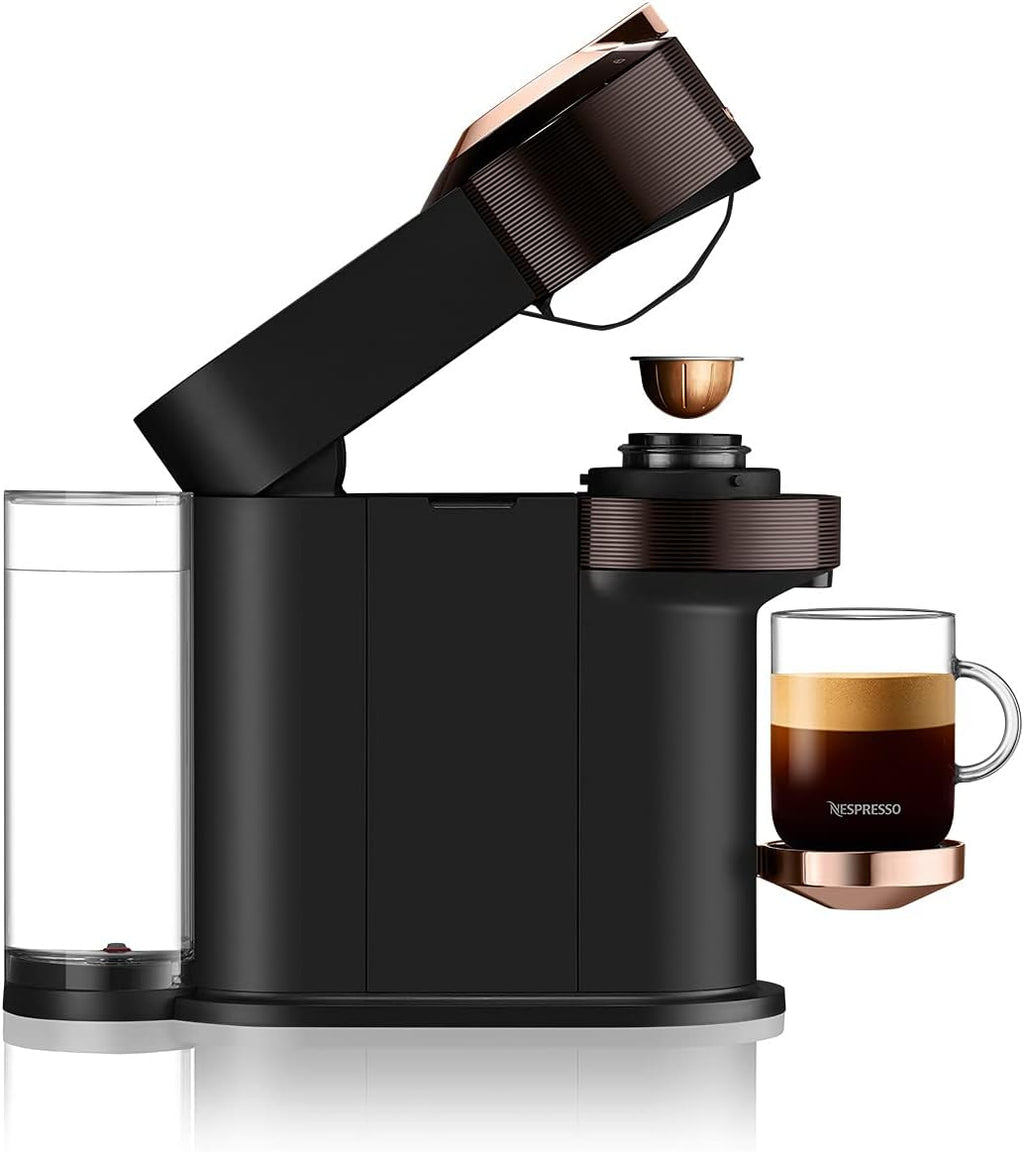 Nespresso Vertuo Next Premium Coffee Machine Rich Brown And Aeroccino Milk Frother Bundle