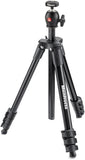 Manfrotto MKCOMPACTLT/BK Compact Light Aluminium Tripod with Ball Head, Black