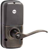 Yale Real Living Keyless Touchscreen Lever Lock with Z-Wave in Oil Rubbed Bronze (YRL220-ZW-0BP)