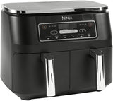 Ninja Foodi AF300 Dual Zone Digital Air Fryer 2 Drawers 7.6L 6in1 Uses No Oil Air Fry Max Crisp Roast Bake Reheat Dehydrate Non Stick