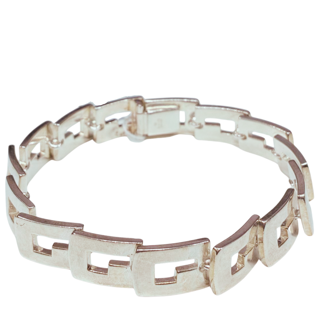 Gucci G Logo Accordion Link Bracelet SV925 48.6G 20CM