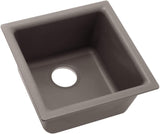 Elkay Quartz Classic ELG1616GR0 Greige Single Bowl Dual Mount Bar Sink