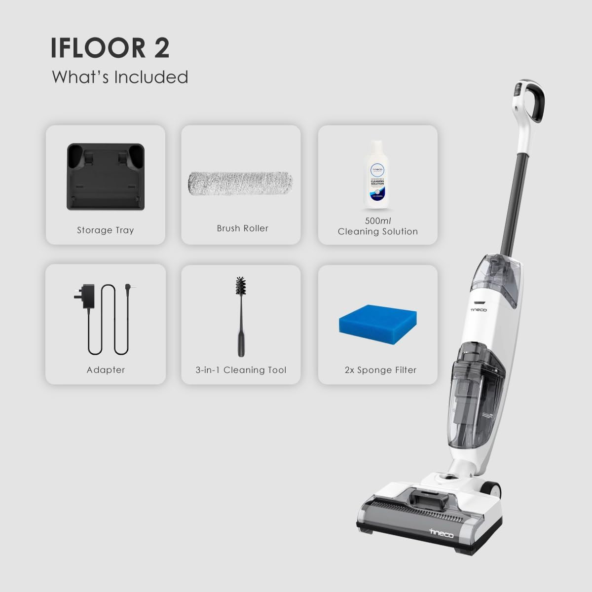 Tineco iFloor 2 - Wet and Dry Vacuum, Cordless