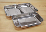 Küchenprofi Stainless Steel Breading Set, No Mess Linking, Overlapping Breading Trays, Set of 3