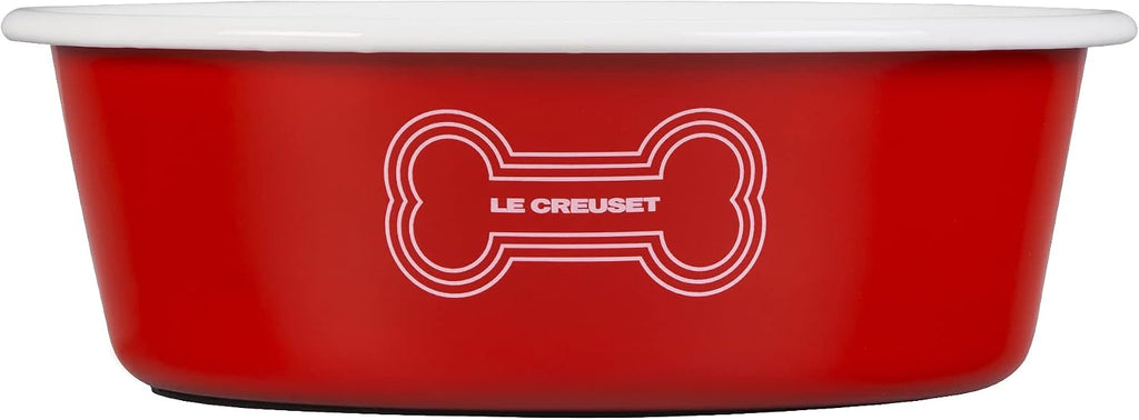 Le Creuset Enamel on Steel Large Dog Bowl, 6 Cups, Red