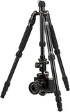 SIRUI Tripod for Camera, 2-in-1 Aluminum Camera Tripod Monopod, Compact Travel Tripod with 360 Panorama Ball Head, Professional Tripod for DSLR Video Camcorders 17,6lbs Load (MT1005+M10)