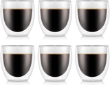 Bodum 4558-10-12 Pavina Double Wall Glass, 0.25L, Transparent (6 Pieces)