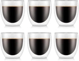 Bodum 4558-10-12 Pavina Double Wall Glass, 0.25L, Transparent (6 Pieces)