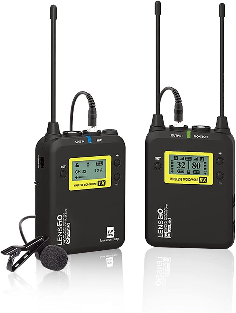 Wireless Lavalier Microphone System, LENSGO LWM-328C 99-Channel