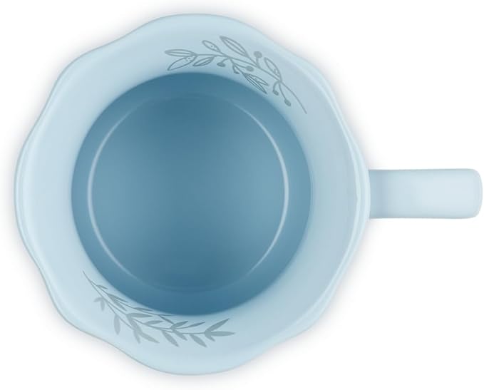 Le Creuset Frill Mug with Gold Decal, 330ml, Light Coastal Blue Main image