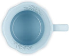 Le Creuset Frill Mug with Gold Decal, 330ml, Light Coastal Blue