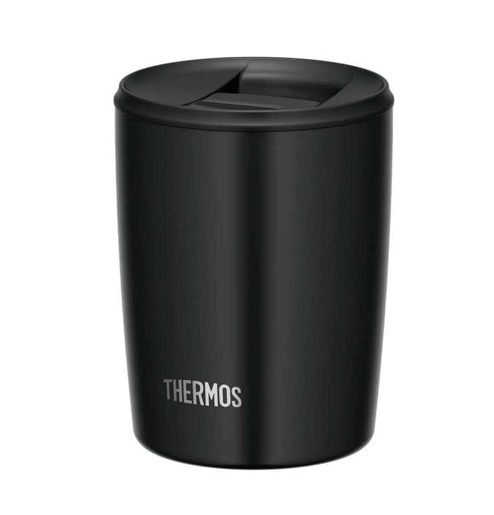 Thermos JDP-300 Dishwasher-Safe Tumbler Cup with Lid, 0.3L, Black
