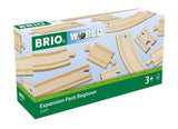 Brio World - 33401 Starter Expansion Pack | 11 Pieces of Wooden Train Tracks for Kids Ages 3+