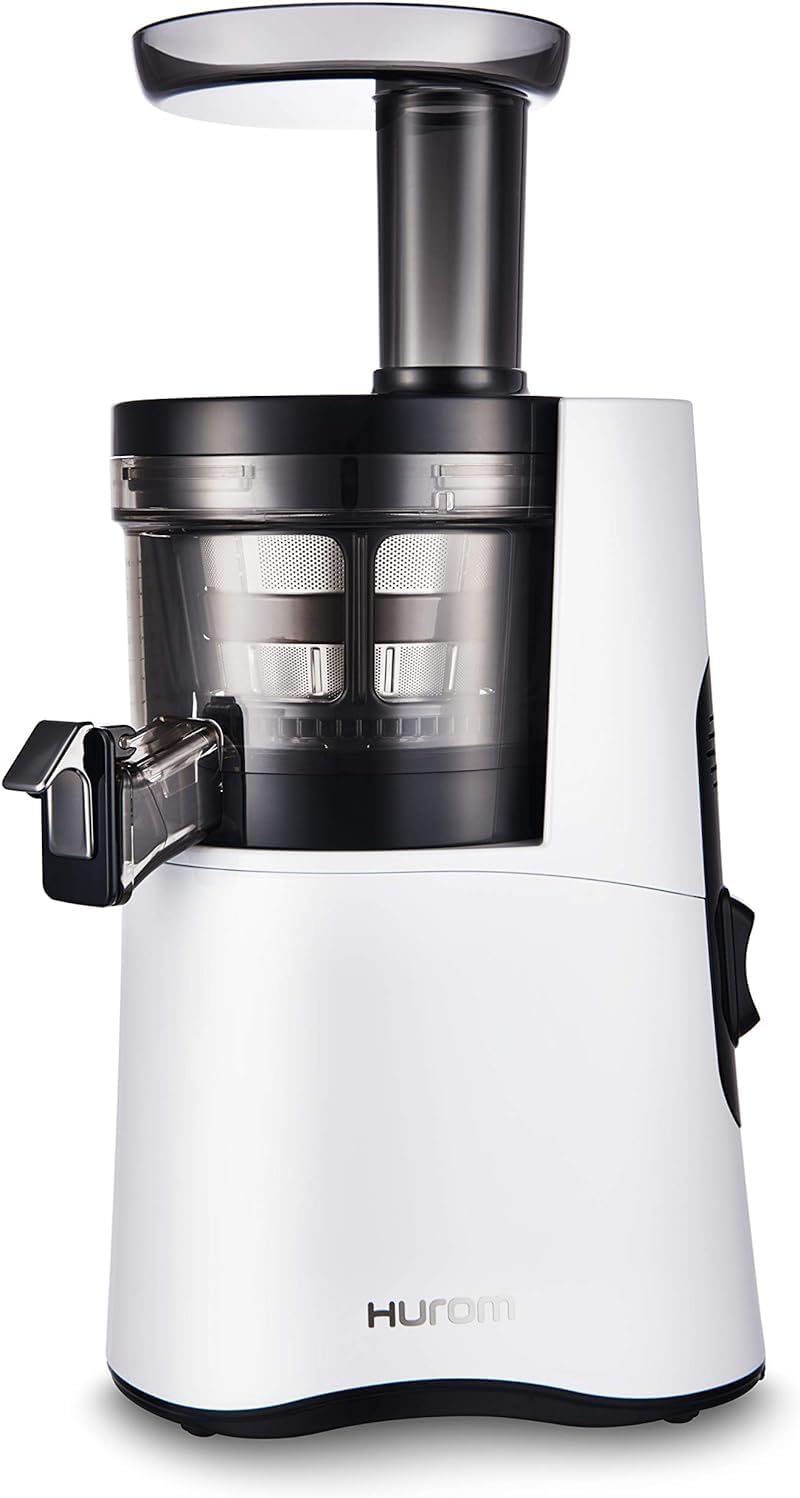 Hurom H-AA Series Cold Press Juicer With Upgraded Smart Dual Hopper for Max Convenience, Twin-wing Ultem Auger, Dual Rotation Speed (43/17), Patented Pulp Level Adjustor, 500 ML Bowl (Matt Silver) Main image