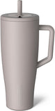 BrüMate Era BERA40MO - Tumbler with handle and straw, 1.2L/40oz size, 100% leakproof, triple-insulated, made of Stainless Steel, cup-holder friendly, Mocha color