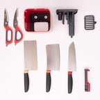 KNIFE SET 5PCS ROSE RED ZUUTII