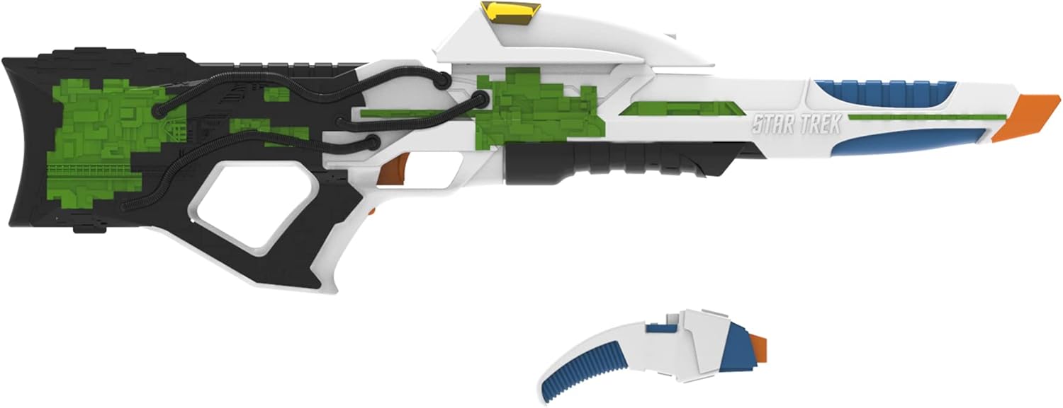 Nerf LMTD Star Trek Starfleet Type 3 Phaser Motorized Blaster with Lights & Sounds, Starfleet Type 2 Phaser, 7 Nerf Elite Darts,JE Main image
