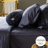 Weavve Home Signature Tencel Flat Sheet King Size Midnight Blue