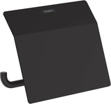 Hansgrohe 41753670 AddStoris 6inch Roll Holder With Cover In Matte Black