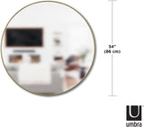 Umbra Hubba Round Circle Mirror, Brass Finish, 34-Inch, 1012715-104