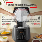 Tefal Easy Rice Plus RK736B - Rice Cooker, 750W, Fuzzy Logic with Spherical Pot, 1.8L, AI Smart Cooking, 11 cooking programs, Coal