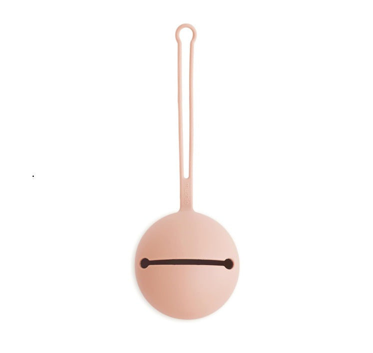 Mushie Silicone Pacifier Holder Case (Blush) Main image