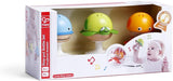 Hape Put-Stay Rattle Set | Three Sea Animal Suction Rattle Toys, Baby Educational Toy Set