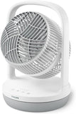 Philips Table Fan Series 2000, Powerful & Ultra-Quiet with SilentWings Technology, 23 db Air Circulator, Adjustable Tilt 180 degrees, 12h timer, for Bedroom, Home and Office, White (CX2050/00)