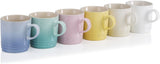 Le Creuset of America PG2018SRB-12MC Sorbet Collection Coffee Mugs (Set Of 6), 11.8", Multicolor
