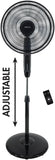 Mistral MSF1610DR-BK - Stand Fan, 16", 10 Speed Selection, 7 Hours Timer, Black Colour