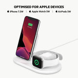 Belkin Boost Up Chrg 3-in-1 Wrles Chrg Apple WHT