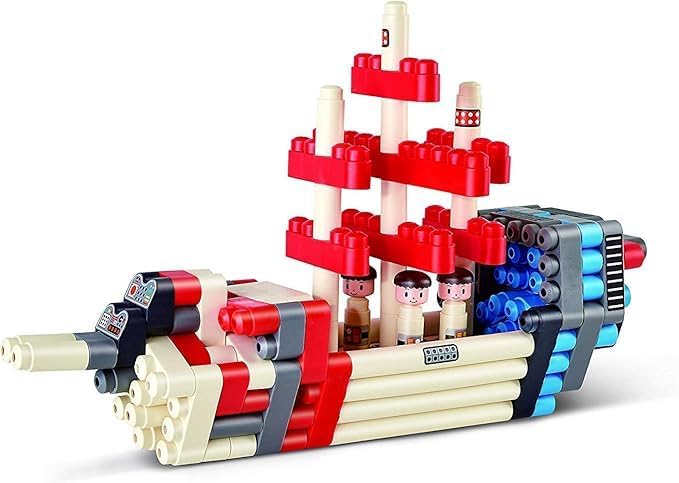 HAPE POLY-M Adventure Rocket,Red, White, Blue, Black,medium