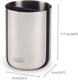 Joseph Joseph 70580 EasyStore Luxe Stainless Steel Toothbrush Caddy, Silver