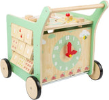 small foot wooden toys Premium Pastel Wooden Baby Walker and playcenter Move it! Designed for Toddlers 12+ Months, Multi (10947)