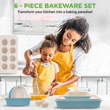 Nutrichef 6Pcs Kitchen Oven Baking Pans NonStick Sheets Set
