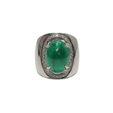 750WG Emerald 9.61cts Diamond Ring W/Cert