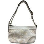 Coach F10379 Signature C Canvas And Leather Shoulder Bag
