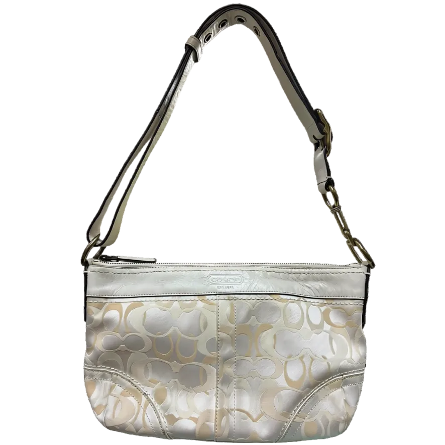 Coach F10379 Signature C Canvas And Leather Shoulder Bag