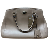 Coach Margot Carryall Satchel Bag Leather Beige