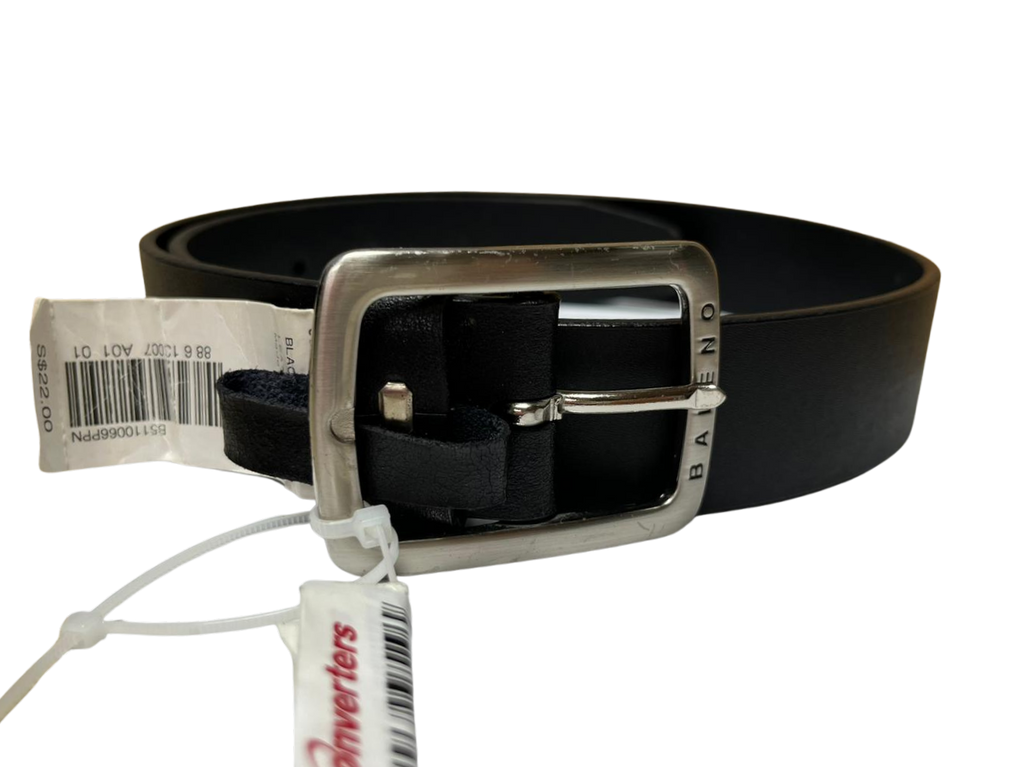Baleno Leather Belt Black Size 29in