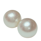 PT900 White South Sea Pearl Earrings 12to12.7MM 2.7G