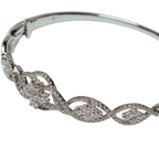 750WG Diamond Cluster Bangle 13GRAM