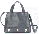 Paloma Picasso Shoulder Black Leather Bag w/Sling
