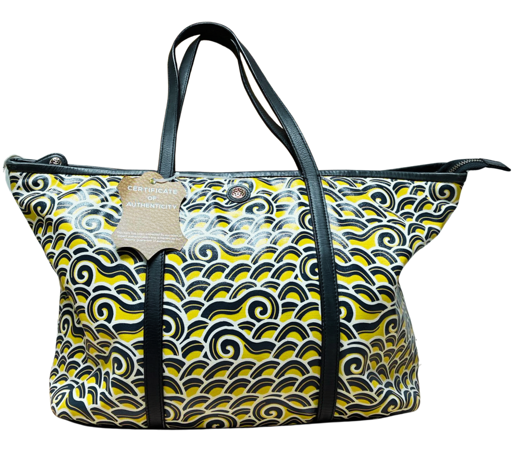 Shanghai Tang Prosperity Cloud Patterned Tote Bag