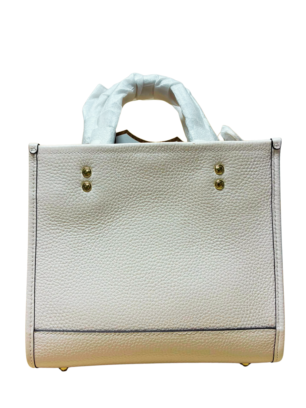 COACH C5268 Womens Dempsey Tote 22 Pebble Leather Chalk