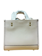COACH C5268 Womens Dempsey Tote 22 Pebble Leather Chalk