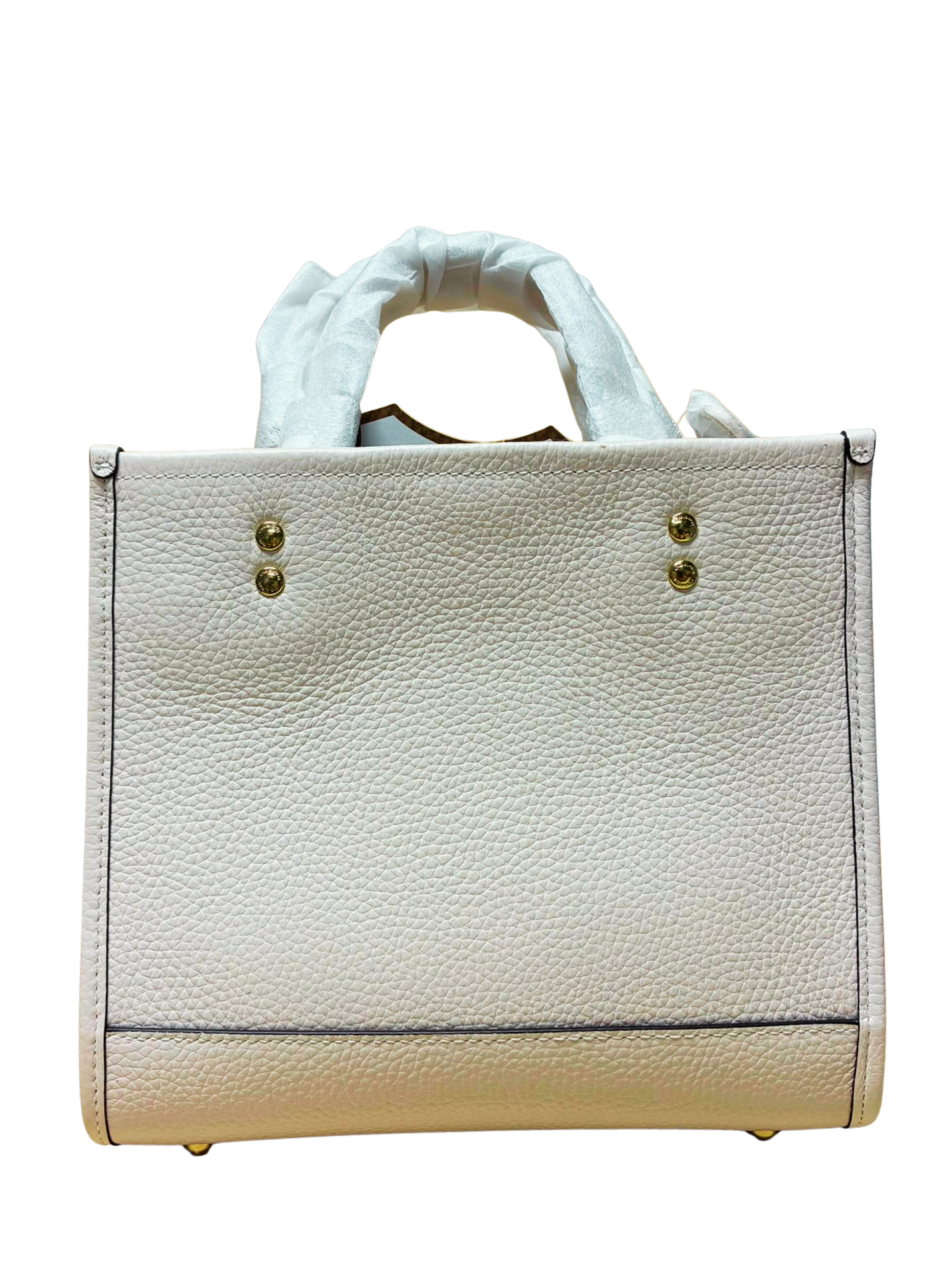 COACH C5268 Womens Dempsey Tote 22 Pebble Leather Chalk