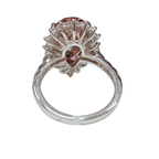 18KWG Pink Lab Grown Diamond Ladys Ring 6.42GM
