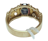 850YG BS1=2.23 D8 7.49G Blue Sapphire And Diamond Ring