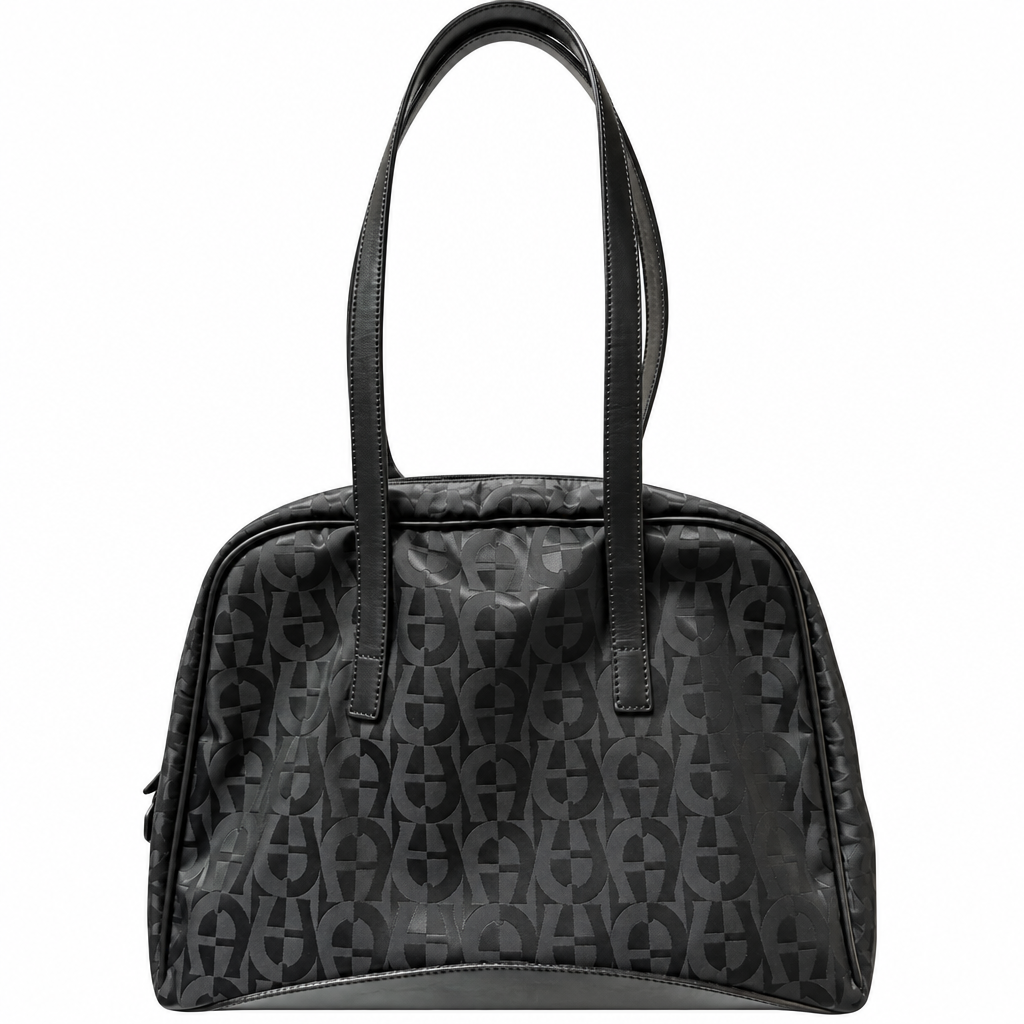 Aigner Vintage Monogram Jacquard Handbag Satchel Secondary image